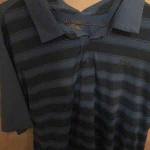 Men’s under armour XXL size blue striped shirt